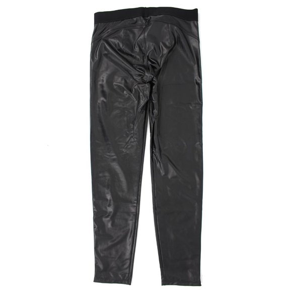 David Lerner Ankle Zip Faux Leather Leggings Large NEW Vegan - Picture 5 of 7